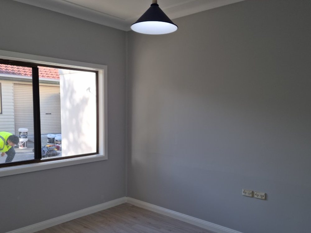 Interior repainted in grey