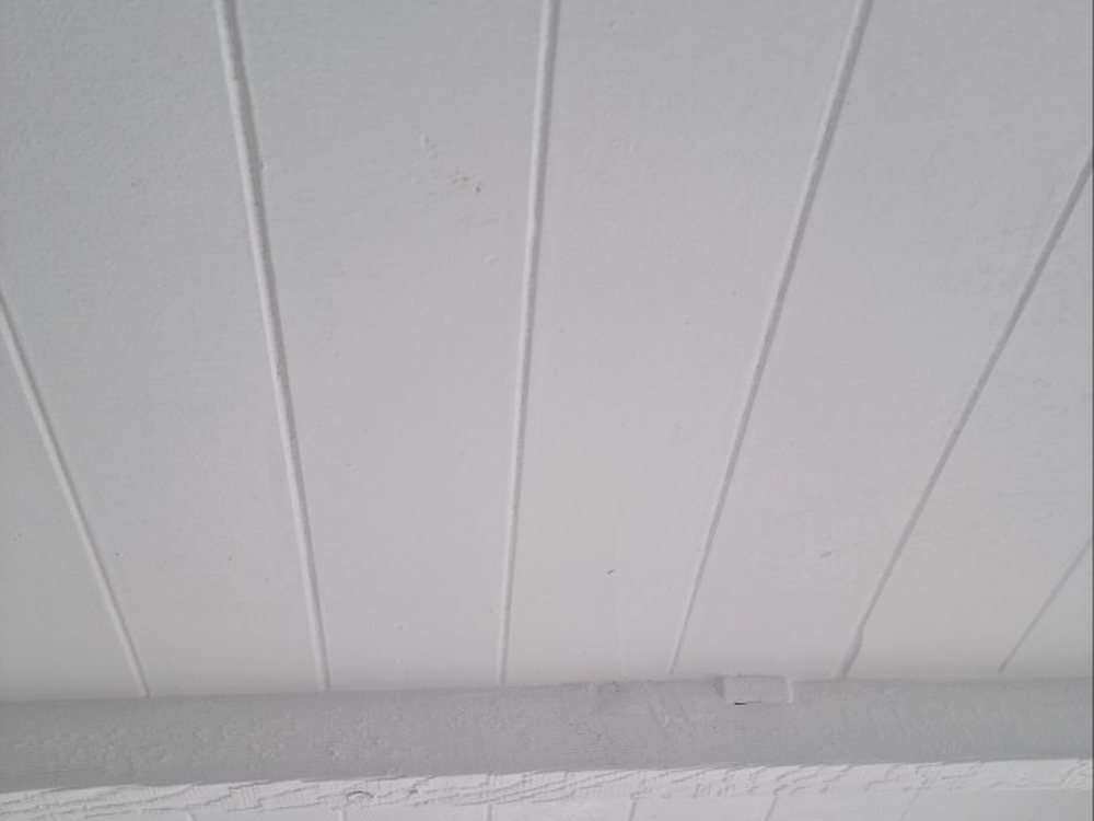Ceiling finished in white